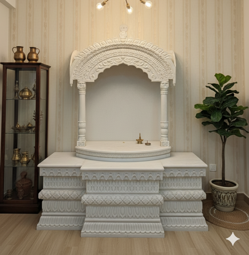 Hand-Painted Marble Temple