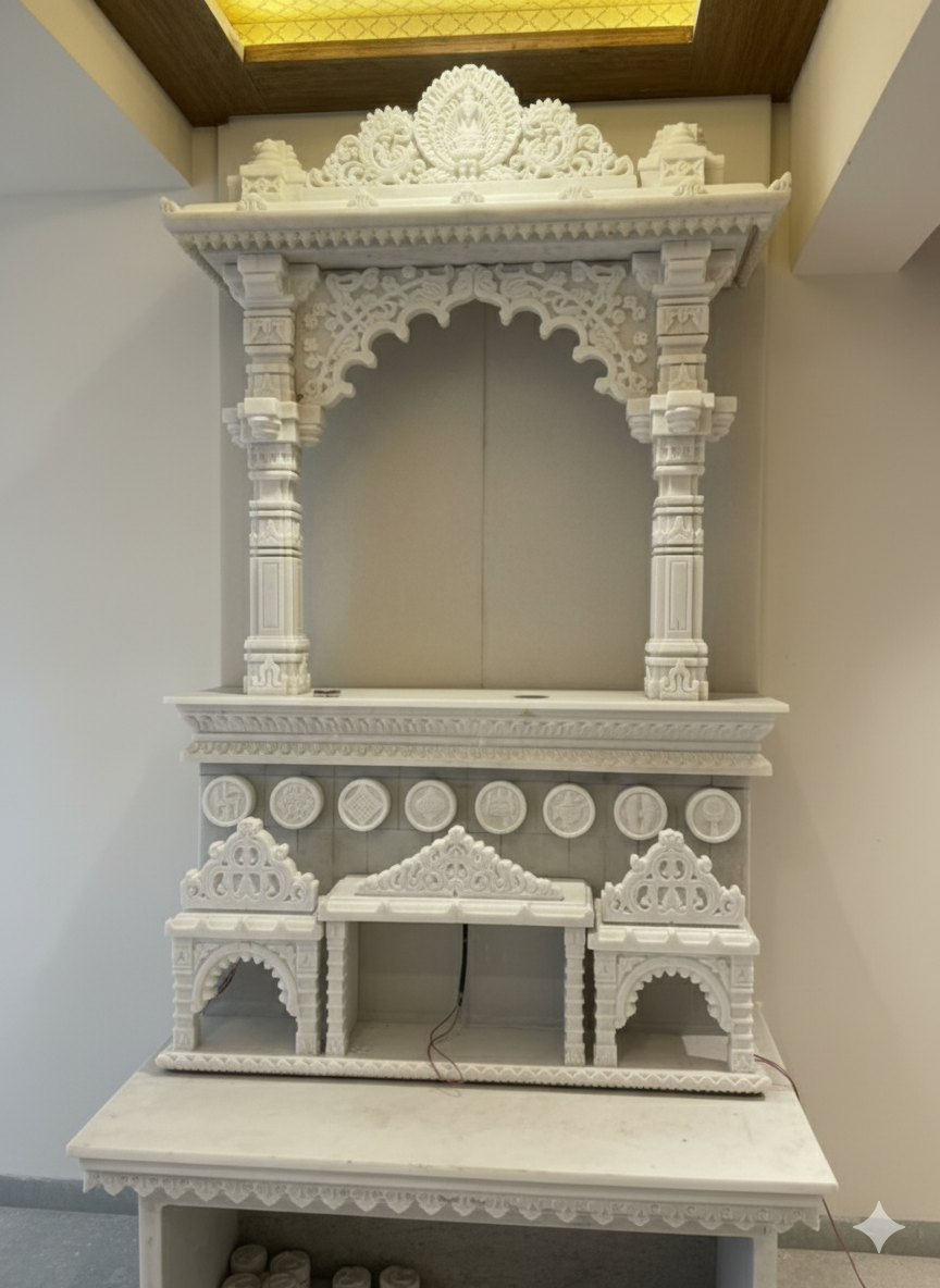 Hand-Carved Marble Temple